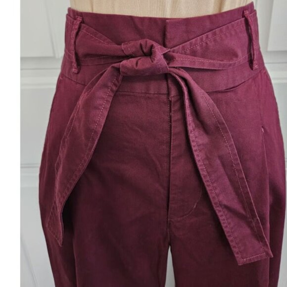 High Rise Retro Burgundy Pants - Picture 9 of 9